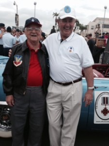 Brig. Gen. Robert Cardenas, left, and Dennis Schoville, Support Foundation President and CEO, participated in San Diego’s 2014 Veterans Day Parade as members of the Distinguished Flying Cross Society.